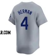 Babe Herman Men's Los Angeles Dodgers Gray Limited Away Jersey