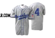 Babe Herman Men's Los Angeles Dodgers Grey Authentic 1945 Throwback Jersey