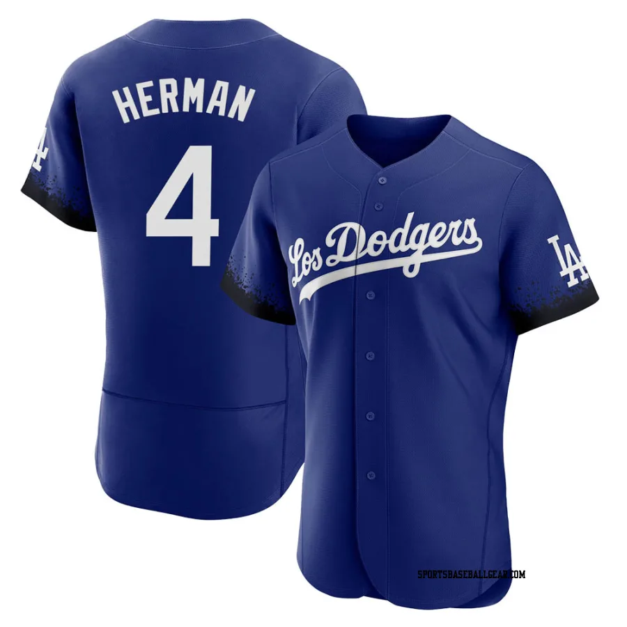 Babe Herman Men's Los Angeles Dodgers Royal Authentic 2021 City Connect Jersey