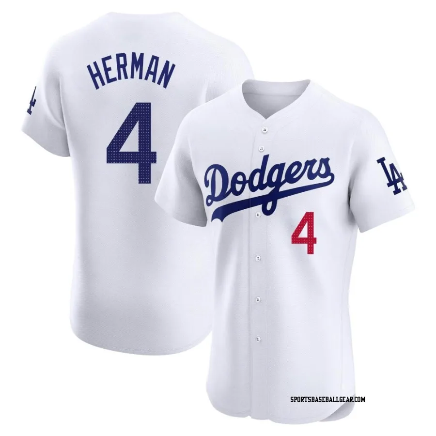 Babe Herman Men's Los Angeles Dodgers White Elite Home Jersey