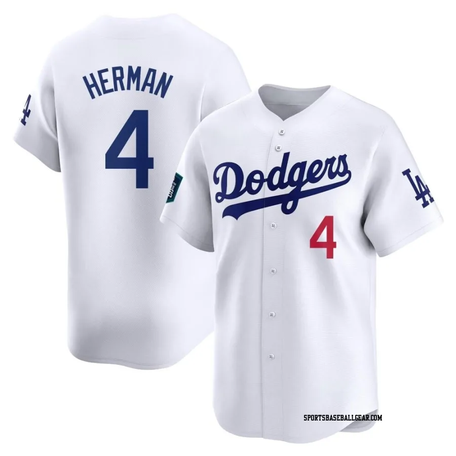 Babe Herman Men's Los Angeles Dodgers White Limited 2024 World Tour Seoul Series Home Jersey