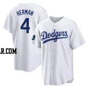 Babe Herman Men's Los Angeles Dodgers White Replica 2024 World Tour Seoul Series Home Jersey