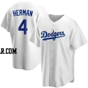 Babe Herman Men's Los Angeles Dodgers White Replica Home Jersey