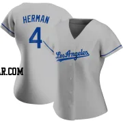 Babe Herman Women's Los Angeles Dodgers Gray Authentic Road Jersey