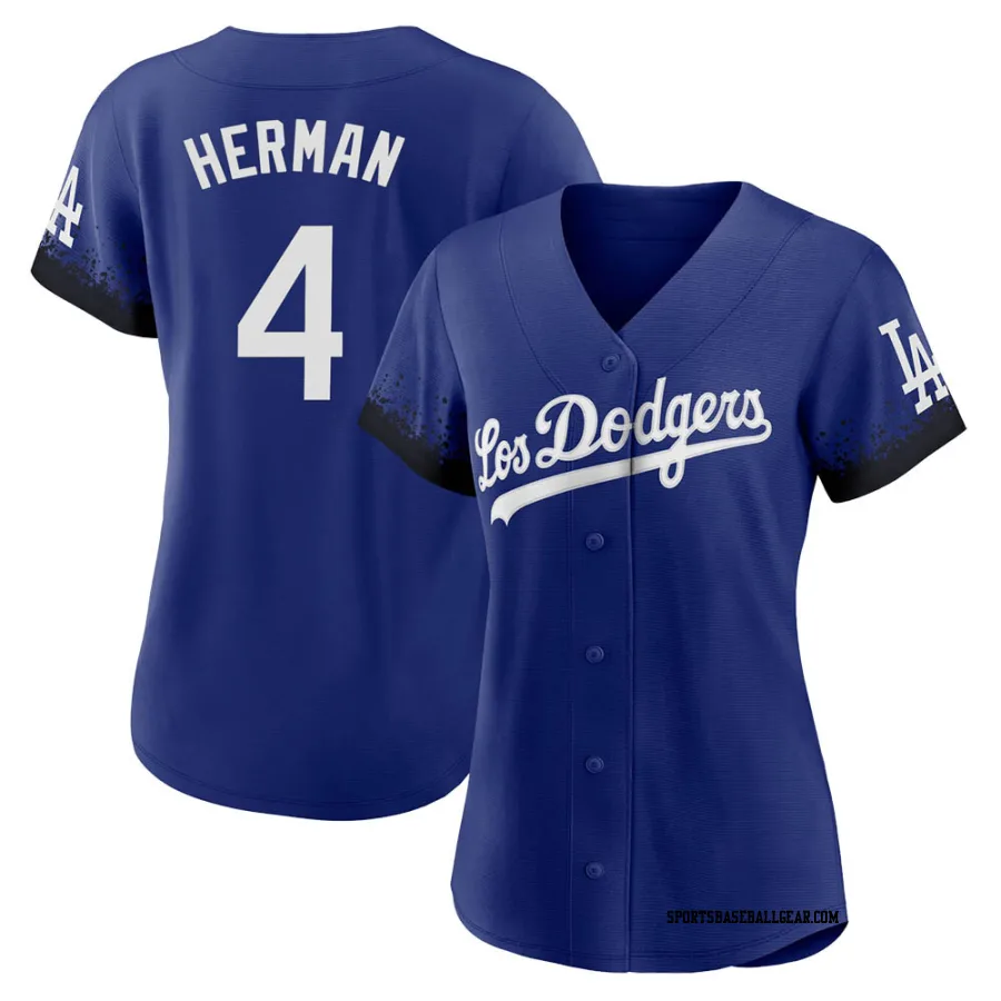 Babe Herman Women's Los Angeles Dodgers Royal Replica 2021 City Connect Jersey