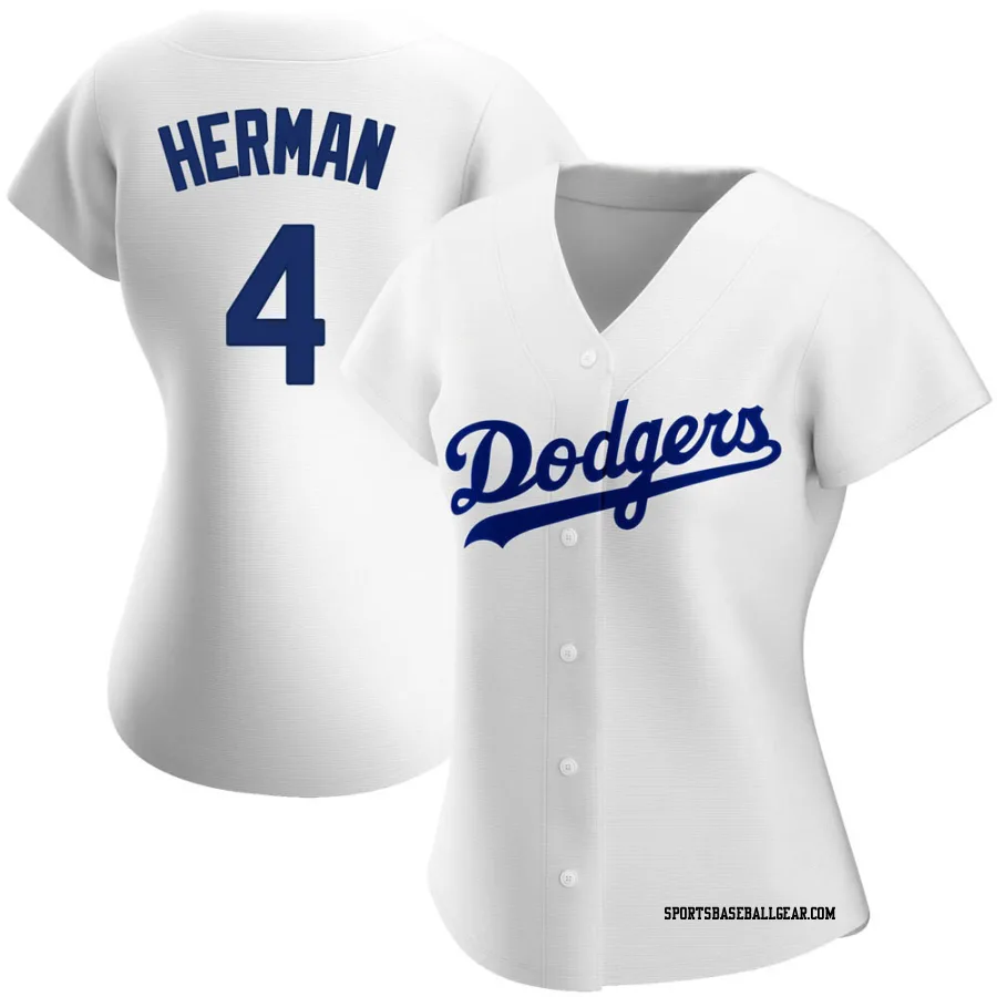 Babe Herman Women's Los Angeles Dodgers White Authentic Home Jersey