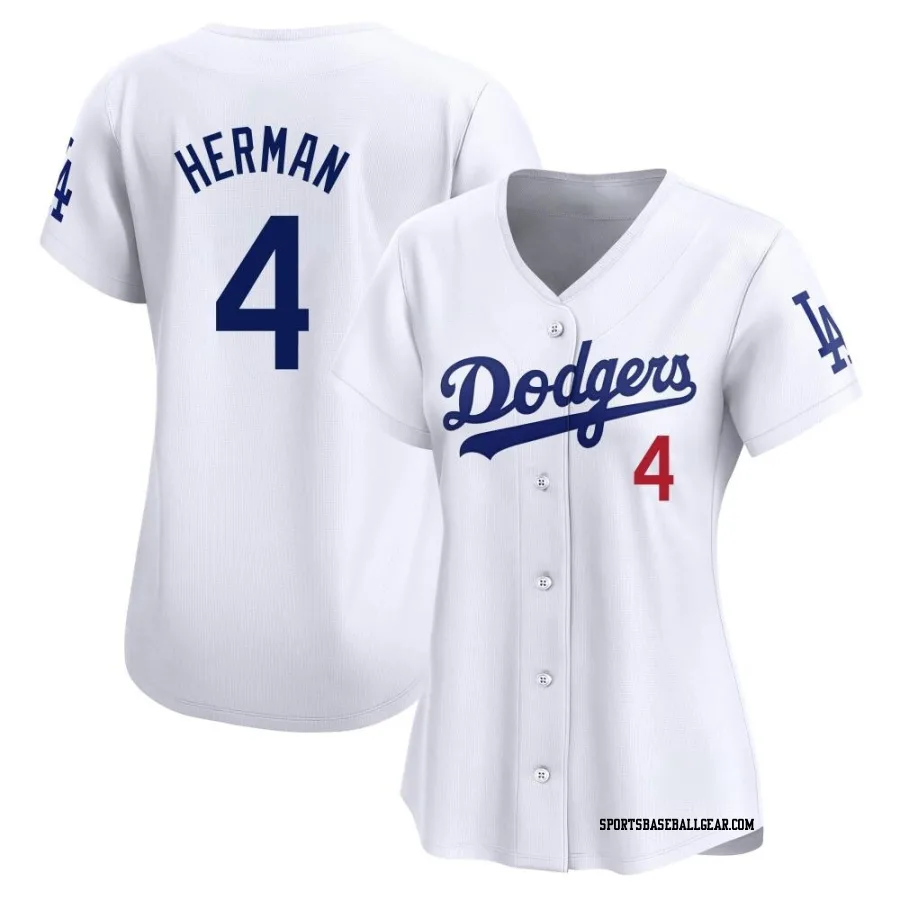 Babe Herman Women's Los Angeles Dodgers White Limited Home Jersey