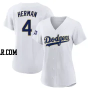 Babe Herman Women's Los Angeles Dodgers White/Gold Authentic 2021 Gold Program Player Jersey