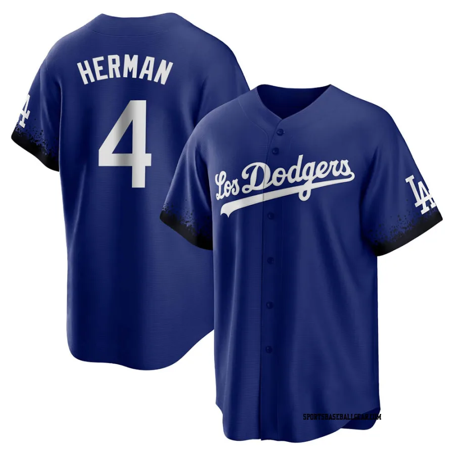 Babe Herman Youth Los Angeles Dodgers Royal Replica 2021 City Connect Jersey