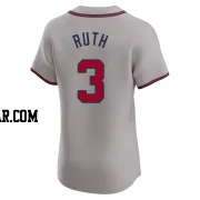 Babe Ruth Men's Atlanta Braves Gray Elite Road Jersey