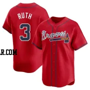 Babe Ruth Men's Atlanta Braves Red Limited Alternate Jersey