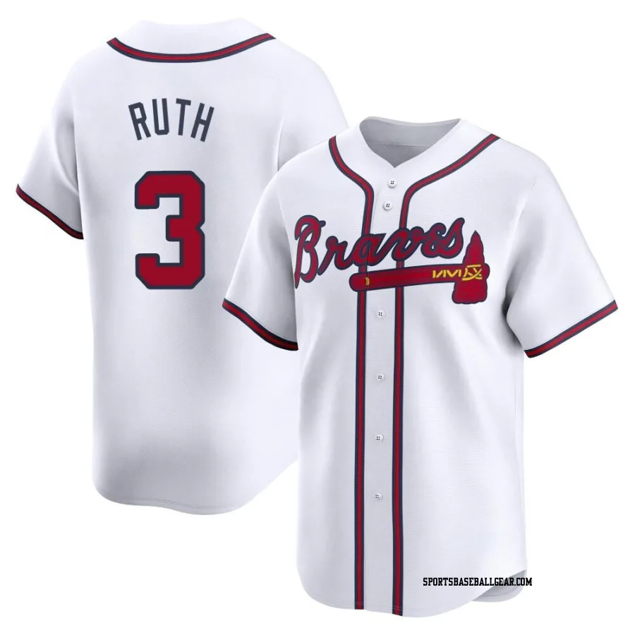 Babe Ruth Men's Atlanta Braves White Limited Home Jersey