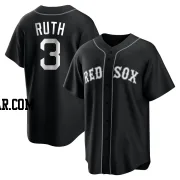 Babe Ruth Men's Boston Red Sox Black/White Replica Jersey