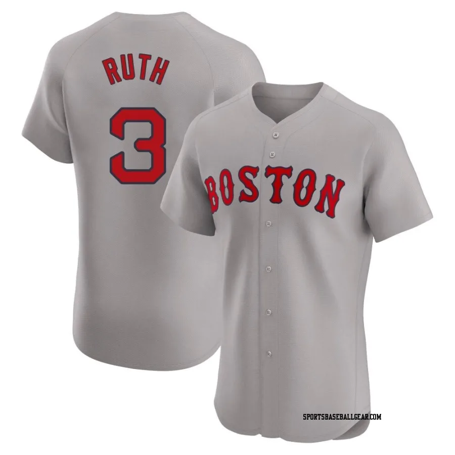 Babe Ruth Men's Boston Red Sox Gray Elite Road Jersey