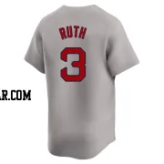 Babe Ruth Men's Boston Red Sox Gray Limited Away Jersey