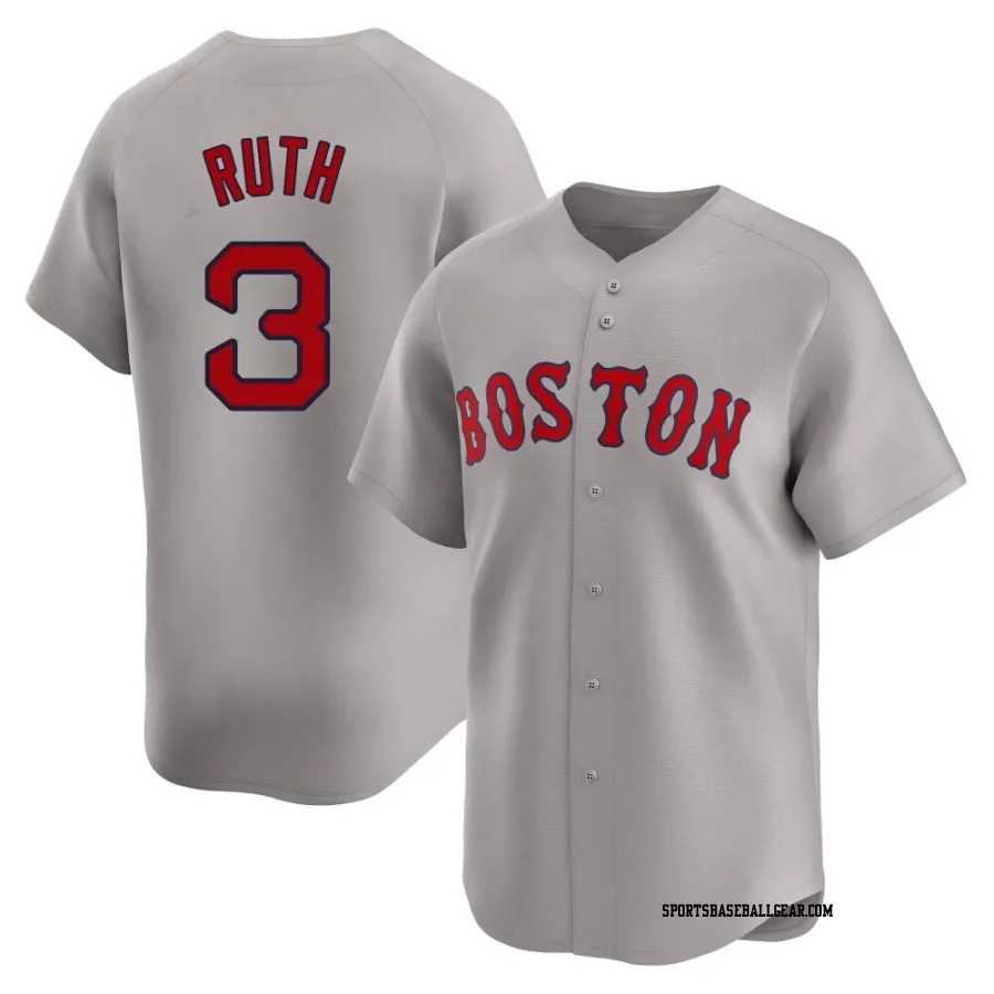 Babe Ruth Men's Boston Red Sox Gray Limited Away Jersey