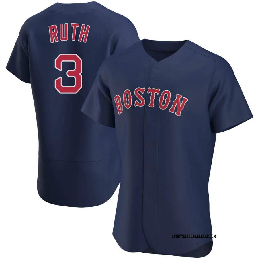 Babe Ruth Men's Boston Red Sox Navy Authentic Alternate Jersey