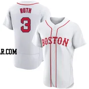 Babe Ruth Men's Boston Red Sox White Authentic 2021 Patriots' Day Jersey