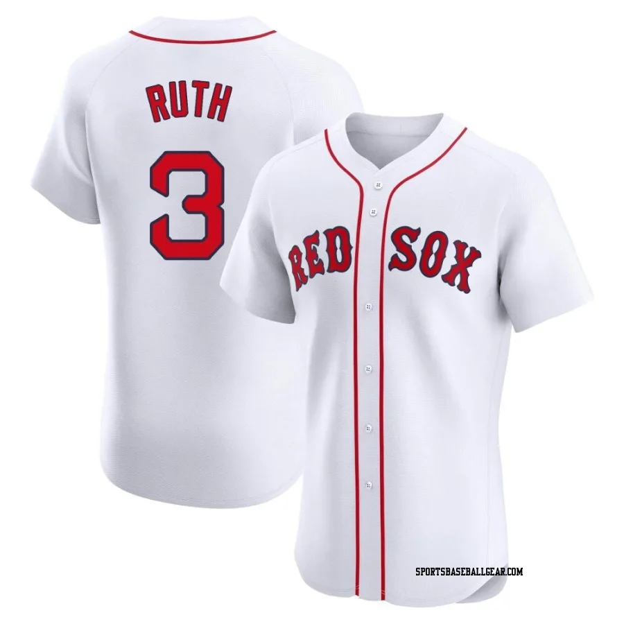 Babe Ruth Men's Boston Red Sox White Elite Home Jersey