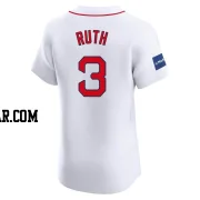 Babe Ruth Men's Boston Red Sox White Elite Home Patch Jersey