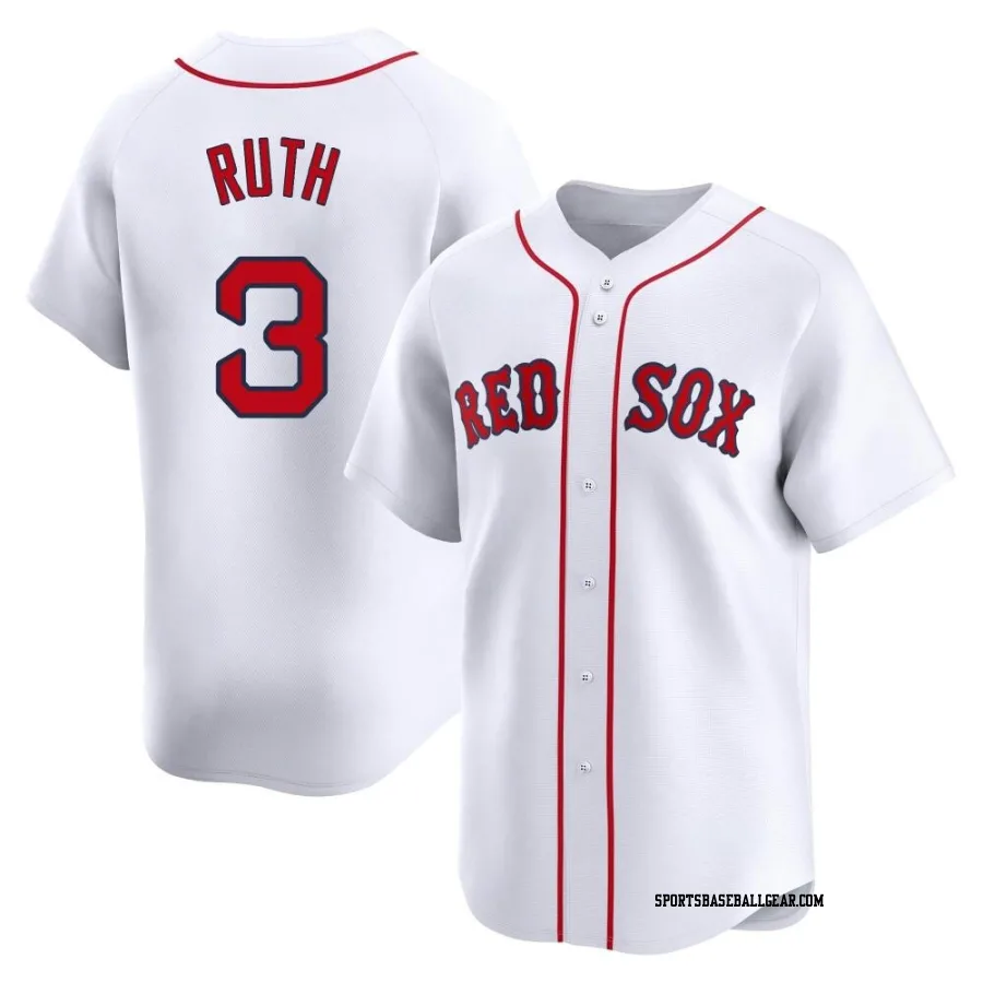 Babe Ruth Men's Boston Red Sox White Limited Home Jersey