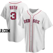 Babe Ruth Men's Boston Red Sox White Replica Home Jersey