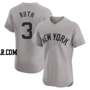 Babe Ruth Men's New York Yankees Gray Elite Road Jersey