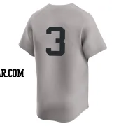 Babe Ruth Men's New York Yankees Gray Limited Away 2nd Jersey