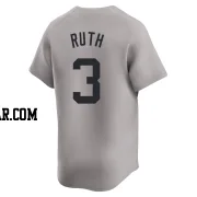 Babe Ruth Men's New York Yankees Gray Limited Away Jersey