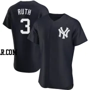 Babe Ruth Men's New York Yankees Navy Authentic Alternate Jersey