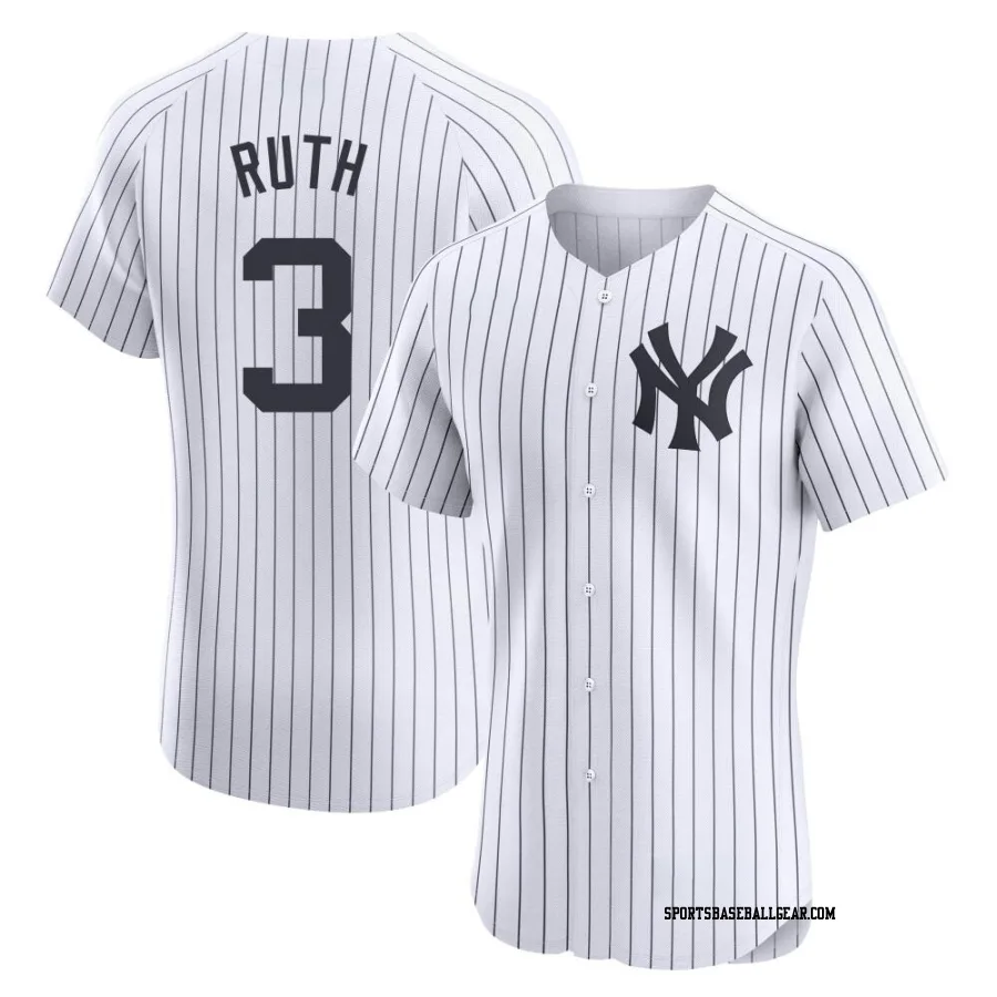 Babe Ruth Men's New York Yankees White Elite Home Jersey