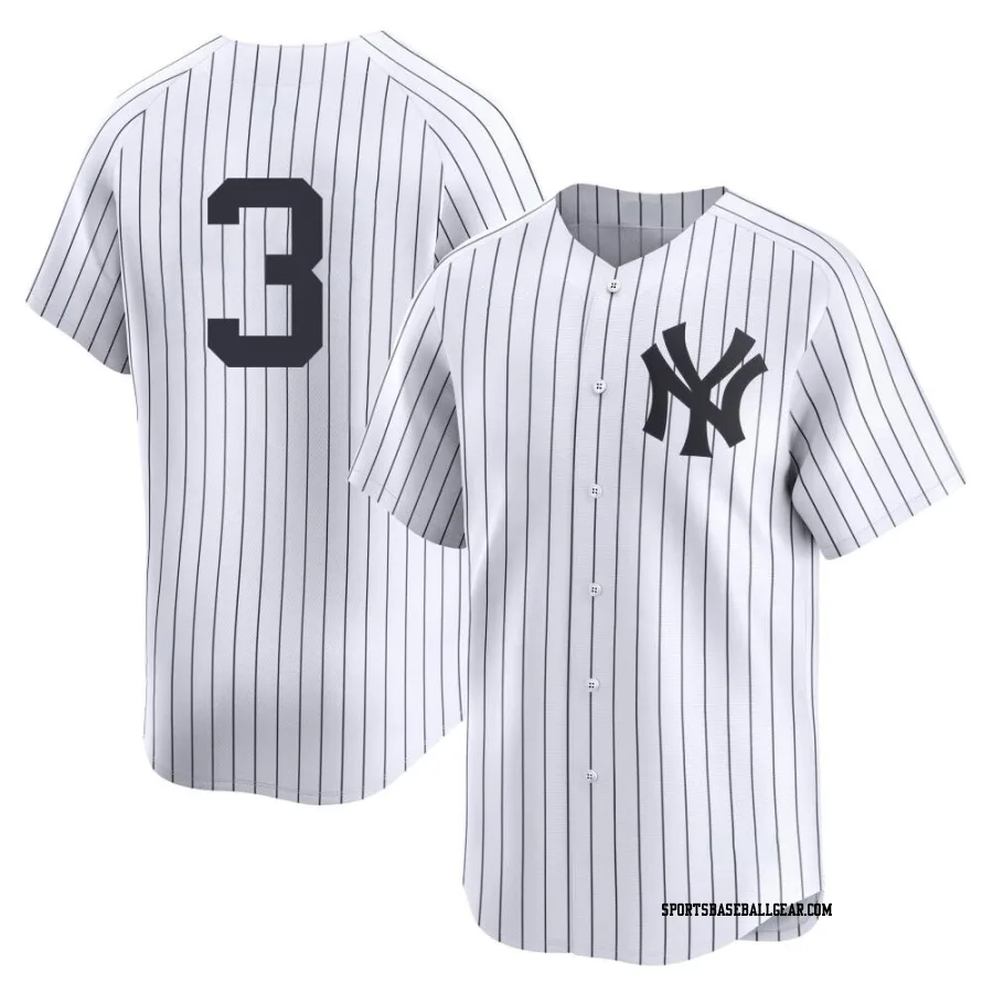 Babe Ruth Men's New York Yankees White Limited Yankee Home 2nd Jersey