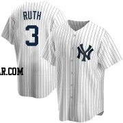 Babe Ruth Men's New York Yankees White Replica Home Jersey