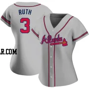 Babe Ruth Women's Atlanta Braves Gray Authentic Road Jersey