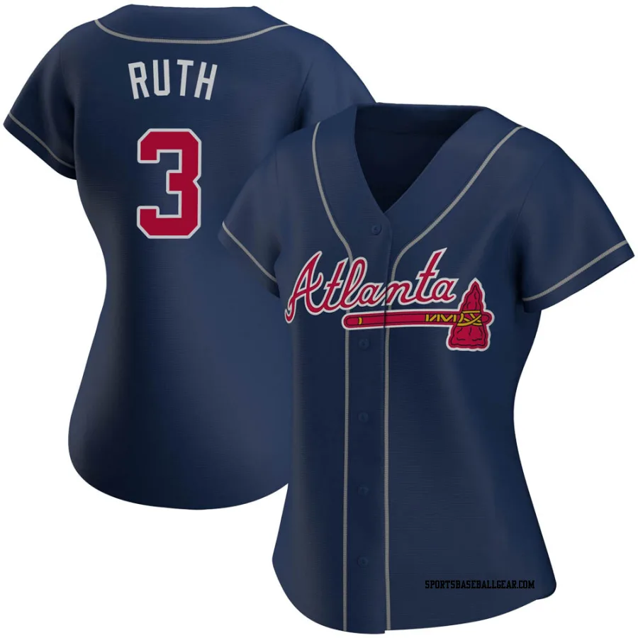 Babe Ruth Women's Atlanta Braves Navy Authentic Alternate Jersey