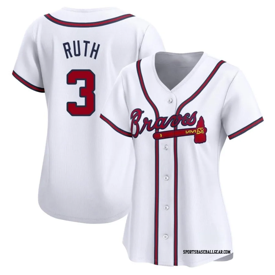 Babe Ruth Women's Atlanta Braves White Limited Home Jersey