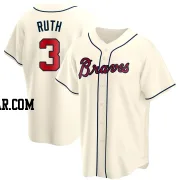 Babe Ruth Youth Atlanta Braves Cream Replica Alternate Jersey