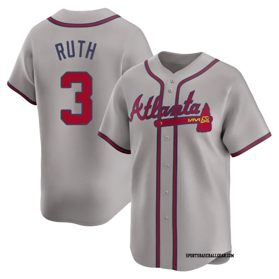 Babe Ruth Youth Atlanta Braves Gray Limited Away Jersey