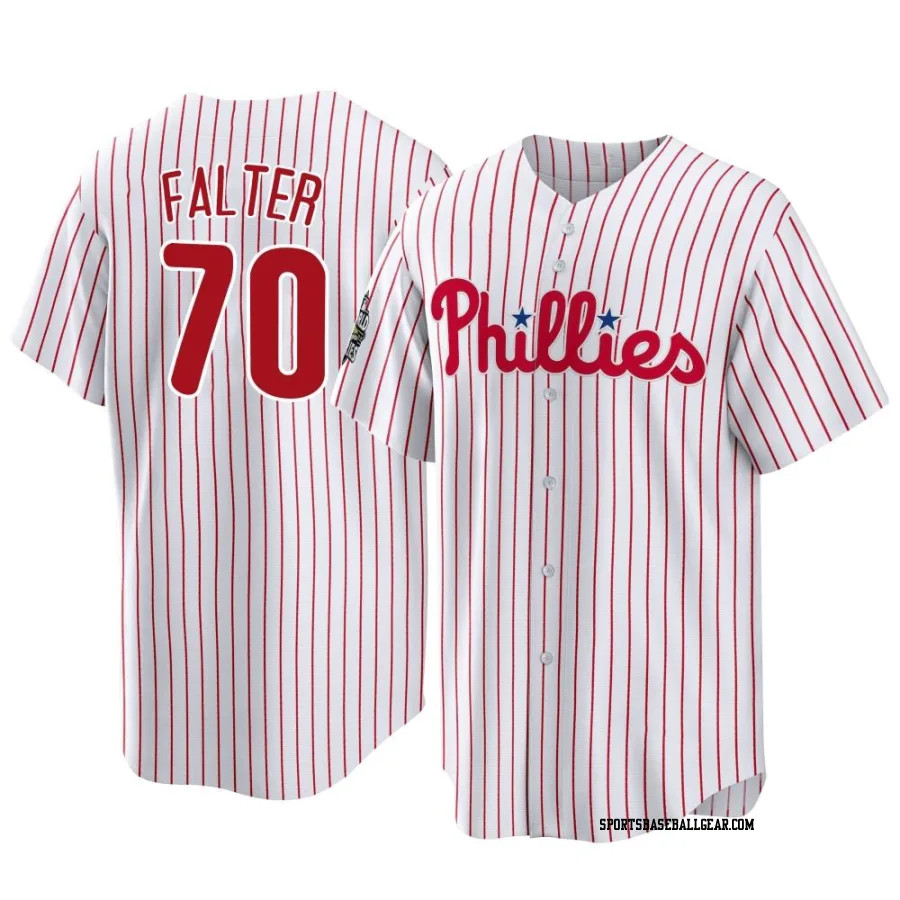 Bailey Falter Men's Philadelphia Phillies White Replica 2022 World Series Home Jersey