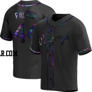 Bailey Falter Men's Pittsburgh Pirates Black Holographic Replica Alternate Jersey