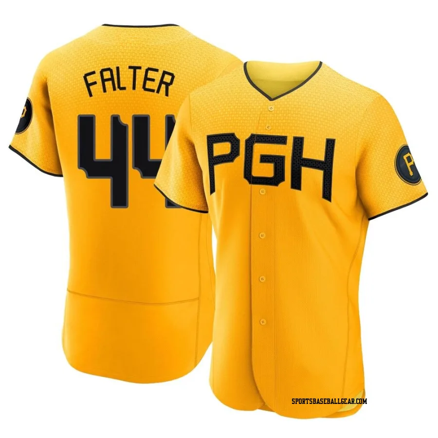 Bailey Falter Men's Pittsburgh Pirates Gold Authentic 2023 City Connect Jersey