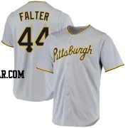 Bailey Falter Men's Pittsburgh Pirates Gray Replica Road Jersey