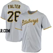 Bailey Falter Men's Pittsburgh Pirates Gray Replica Road Jersey