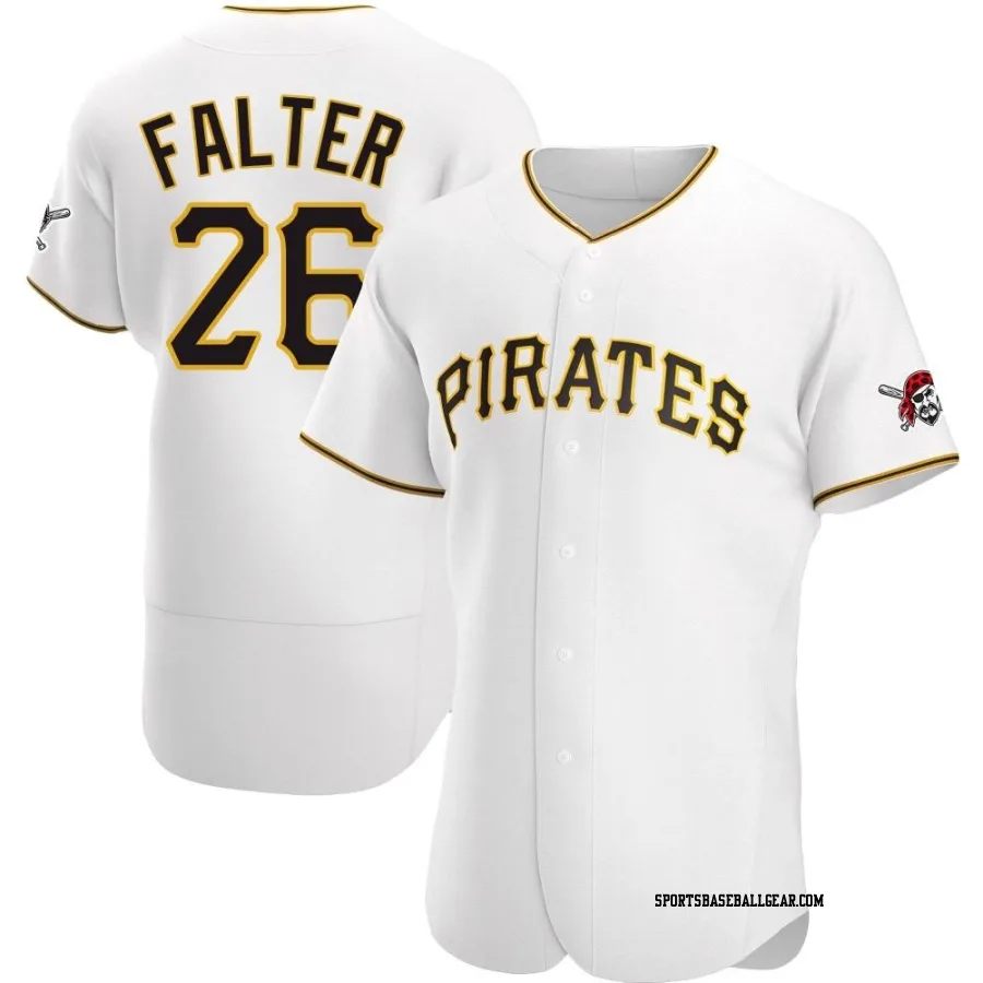 Bailey Falter Men's Pittsburgh Pirates White Authentic Home Jersey