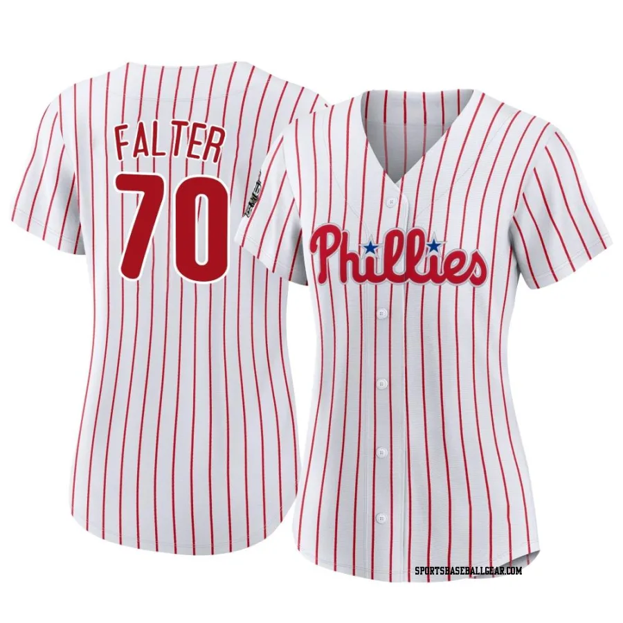 Bailey Falter Women's Philadelphia Phillies White Authentic 2022 World Series Home Jersey