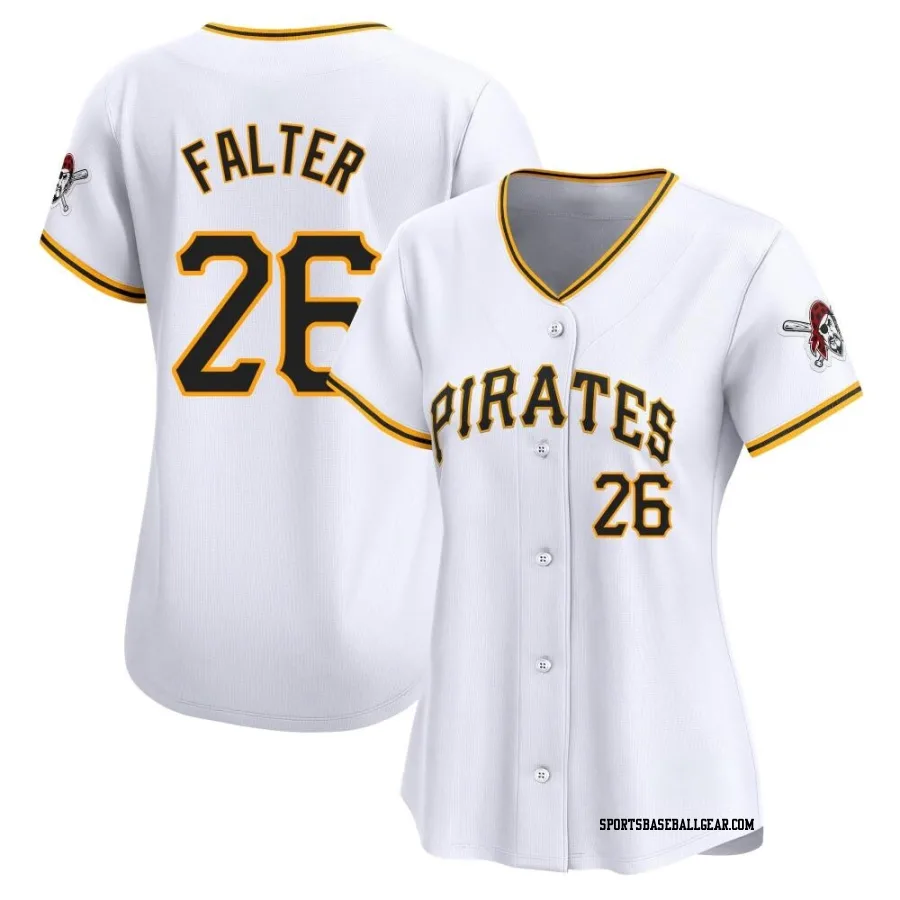 Bailey Falter Women's Pittsburgh Pirates White Limited Home Jersey