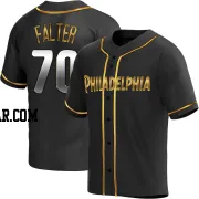 Bailey Falter Youth Philadelphia Phillies Black Golden Replica Alternate Jersey