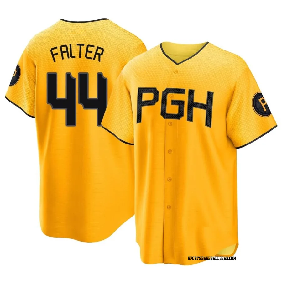 Bailey Falter Youth Pittsburgh Pirates Gold Replica 2023 City Connect Jersey