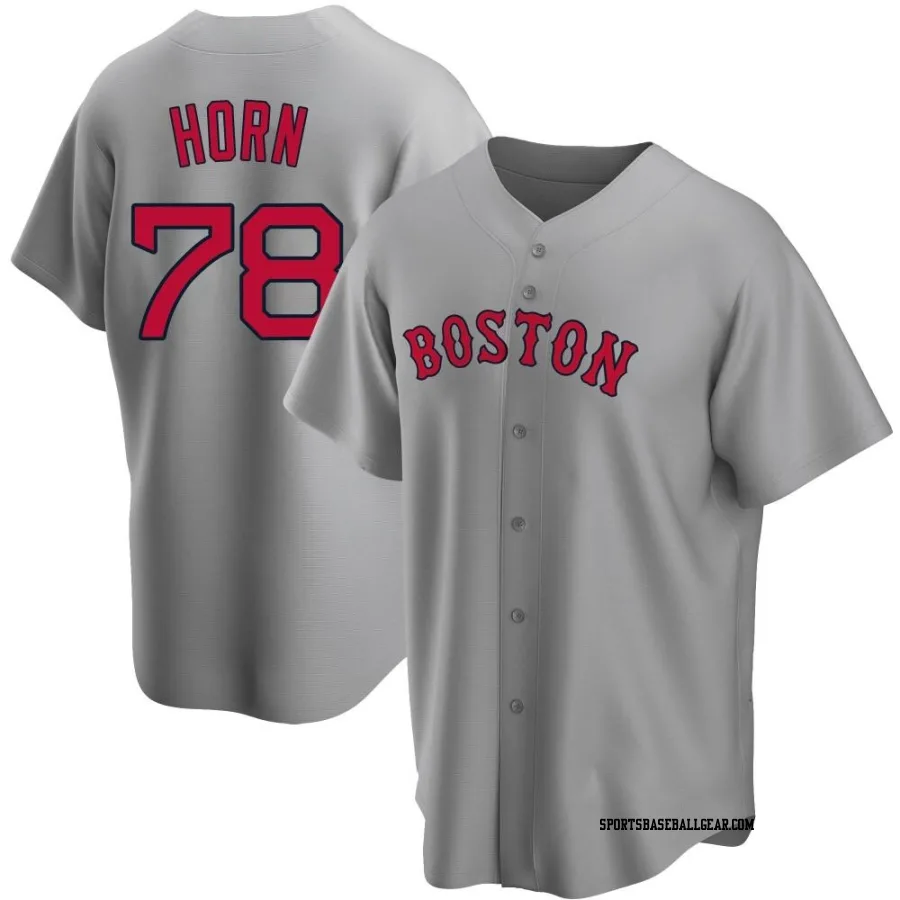 Bailey Horn Men's Boston Red Sox Gray Replica Road Jersey