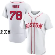 Bailey Horn Men's Boston Red Sox White Authentic 2021 Patriots' Day Jersey